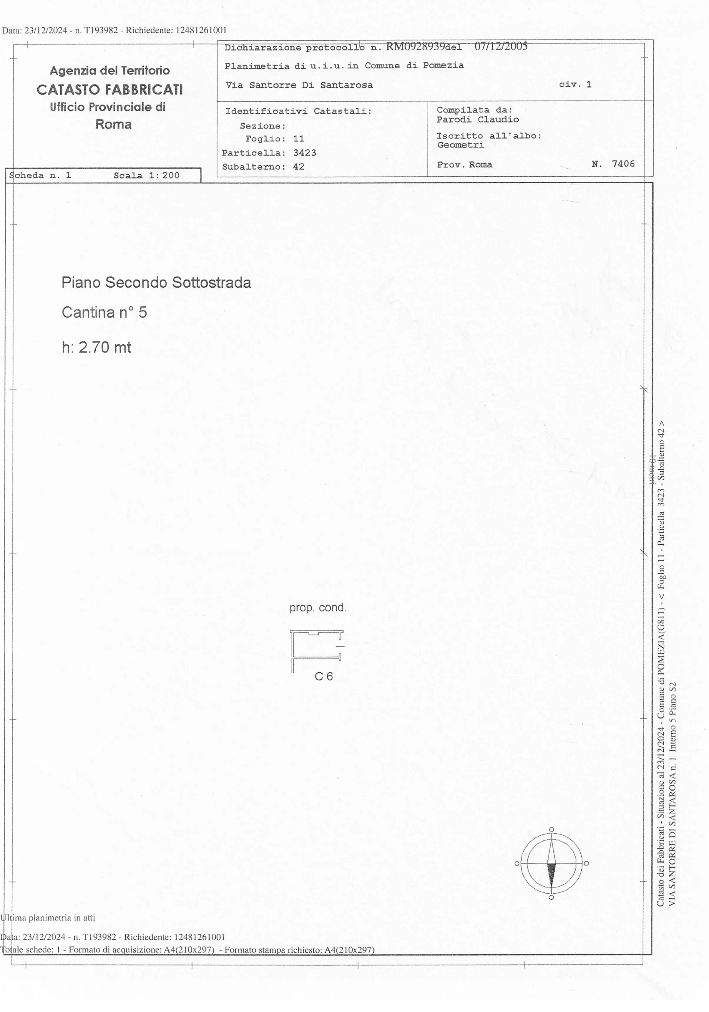 Cantina in vendita di 4 mq a €7.000 (rif. 55/2025)