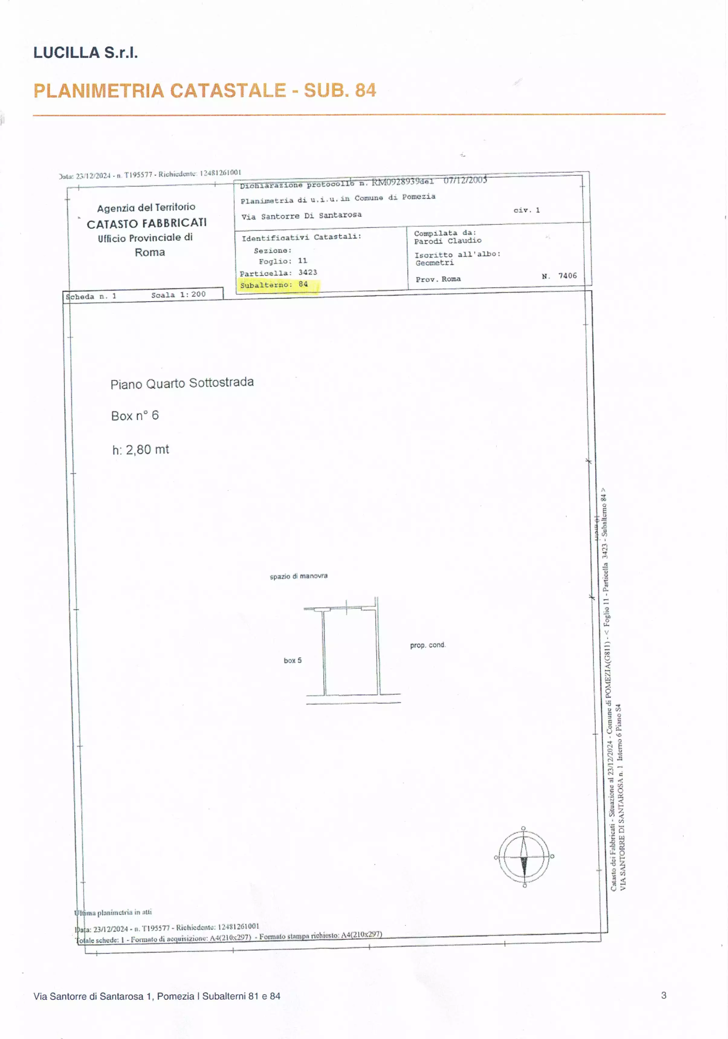 Box in vendita di 24 mq a €25.000 (rif. 68/2025)